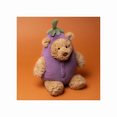 Jellycat Bartholomew Aubergine Bear New Zealand | DEUNX0854